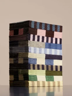 Pattern Napkins-Set of 20 Lunch-Off-white and blues M check