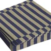 Pattern Napkins-Set of 20 Lunch-Dark blue and dark sand pillar stripe