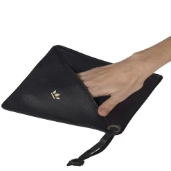 Pot Holder, Classic Black Leather, with smart insert