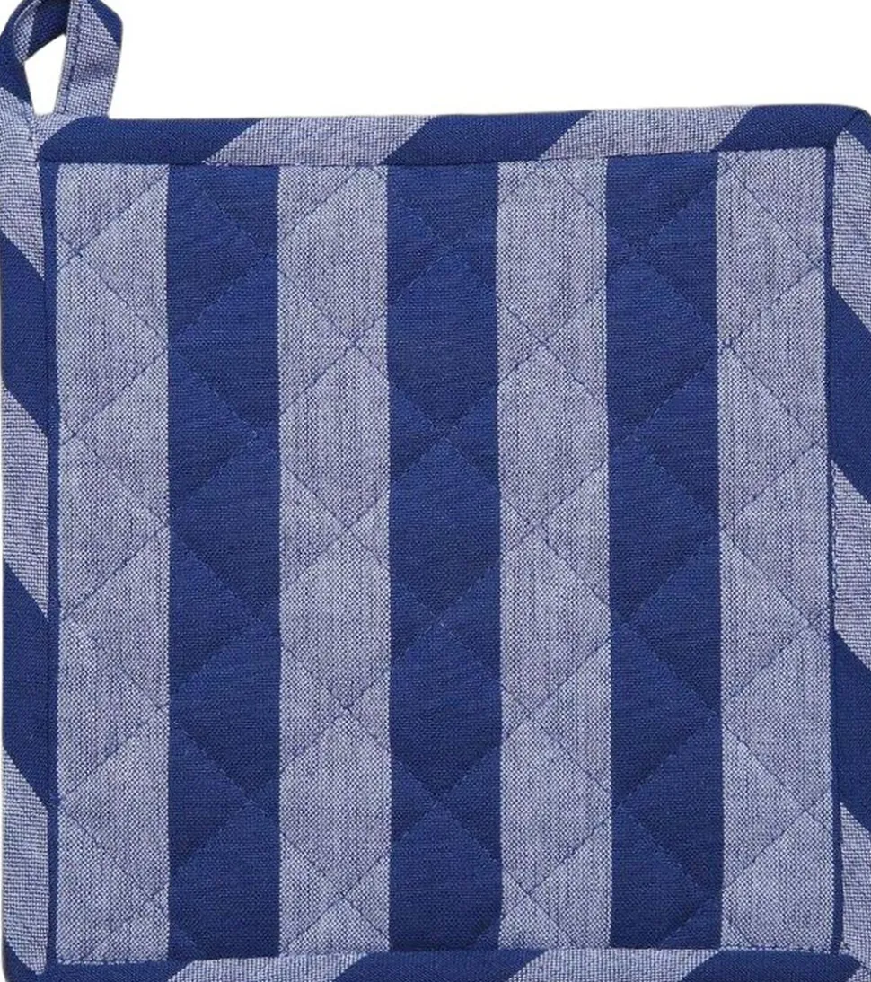 Pot holder 22x22 cm BIRK -Stripe blue