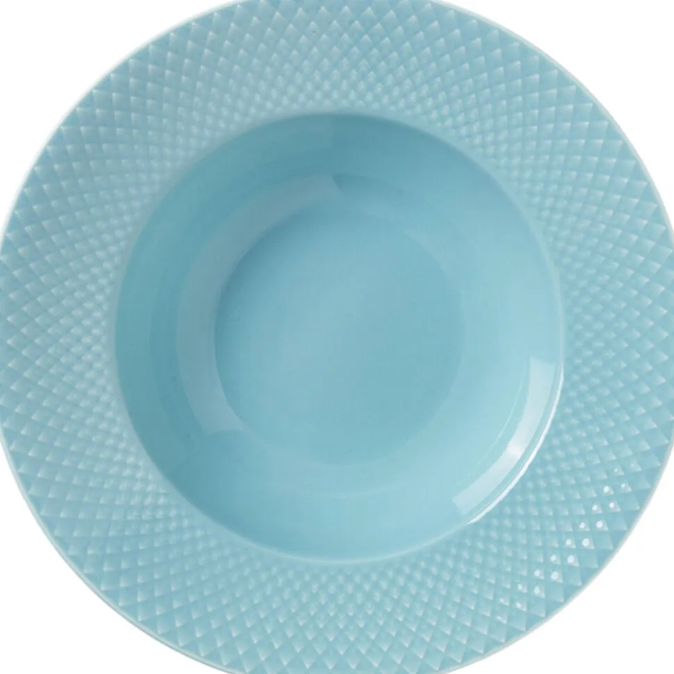 Rhombe Color Dyb tallerken Ø24. 5 cm turkis
