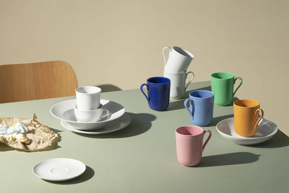 Rhombe Color Krus med hank 33 cl mørk blå porcelæn