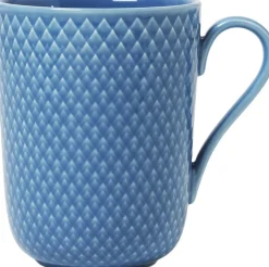 Rhombe Color Krus med hank 33 cl blå porcelæn