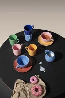 Rhombe Color Krus med hank 33 cl blå porcelæn