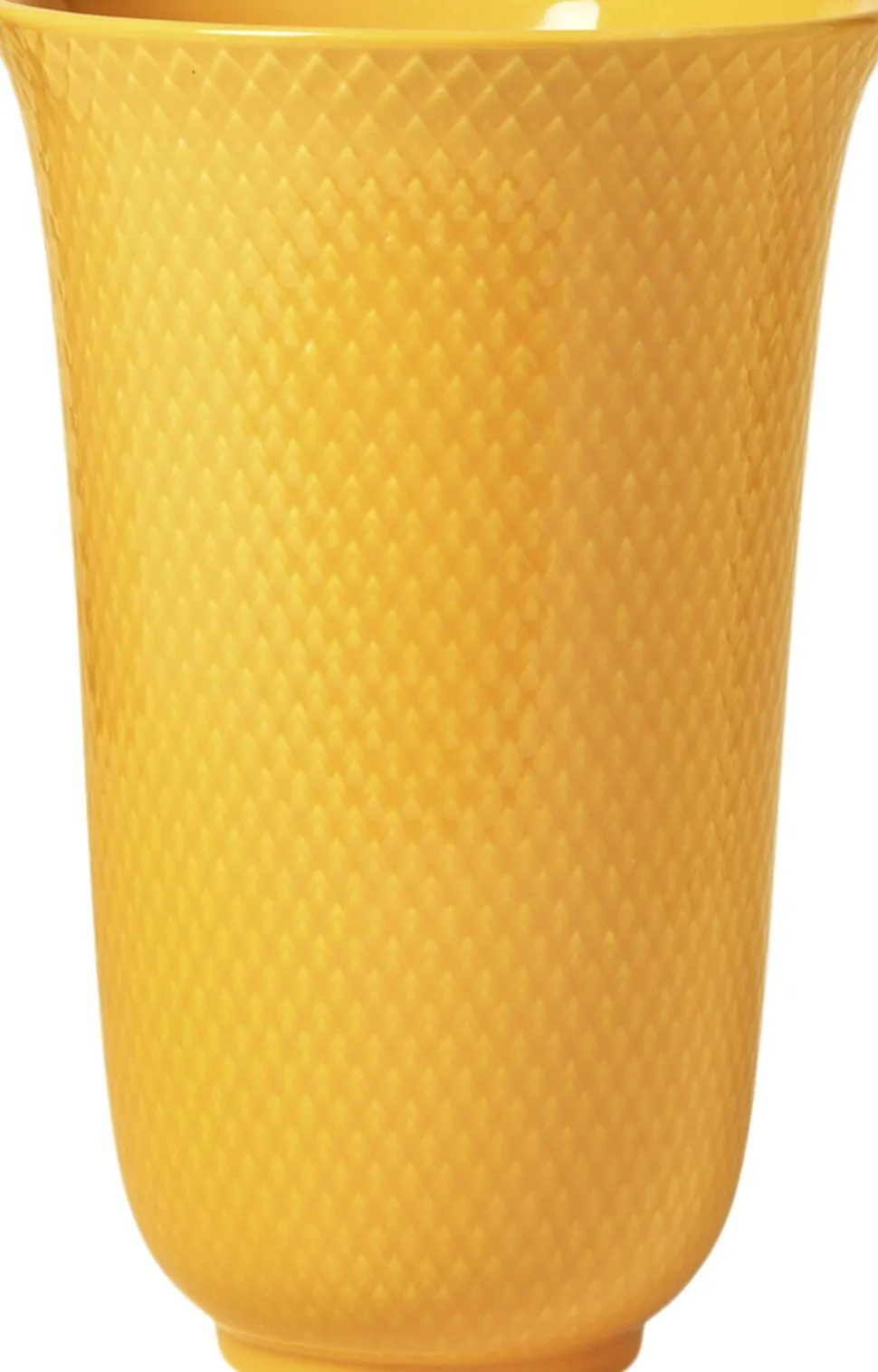 Rhombe Color Vase H20 gul porcelæn