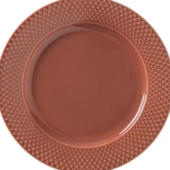 Rhombe Frokosttallerken Ø23 cm terracotta porcelæn