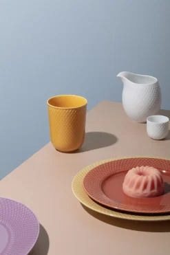 Rhombe Krus 33 cl gul porcelæn