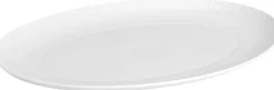 Rhombe Ovalt serveringsfad 42x32 hvid porcelæn