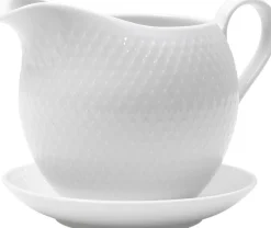 Rhombe Saucekande 67 cl hvid porcelæn