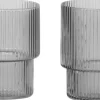 Ripple Glasses - Set of 4 - Smoked Grey