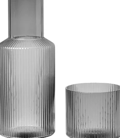 Ripple Small Carafe Set - Smoked Grey