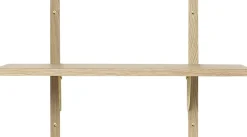 Sector Shelf S/N - Oak - Brass
