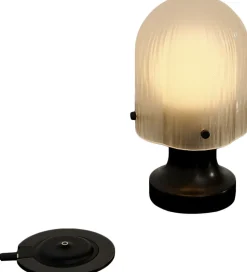 Seine Portable Lamp Base: Antique Brass, Shade: White