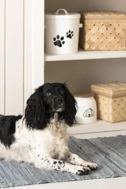 Spand m/låg hvid m/potemotiv 5 ltr