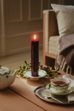 Stjerne Riflet kalenderlys rød