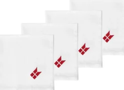 Stofservietter 40 x 40 cm Tillykke 4 stk.