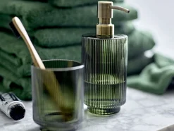 Tandbørsteholder Clarity 8 x 10,3 cm Dark Green Glas