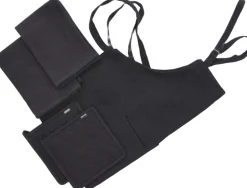 Tekstilsæt 5 dele Sort 100% ny bomuld