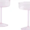 Tint Coupe Glass-Set of 2-Pink