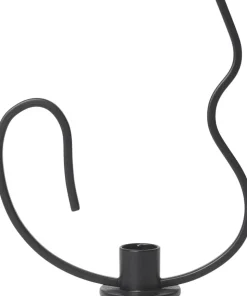 Valse Candle Holder - Low - Black