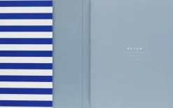 Weekly Planner med syet ryg, Blå stribe