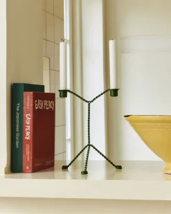 Wire Candleholder-Green