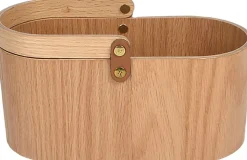 Wood Tray Caddy, Oak, 12x23x10 cm